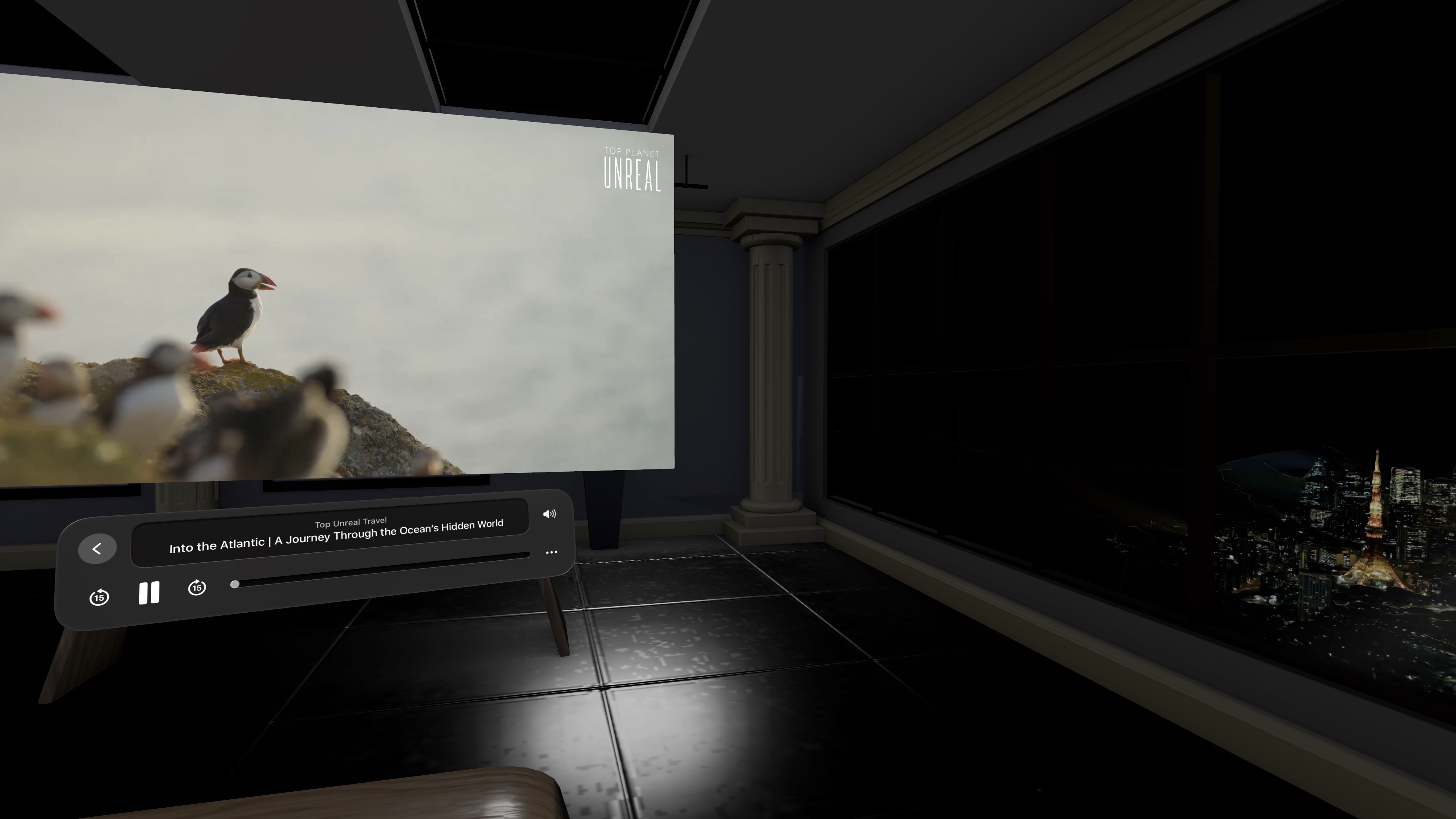 Tokyo Penthouse environment,modern penthouse overlooking Tokyo at night